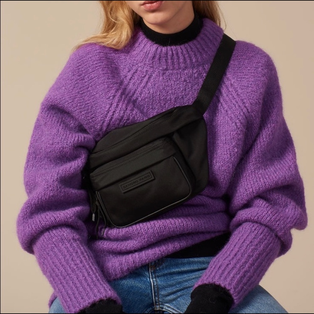 Sandro Oversized Mohair Blend Knit Sweater